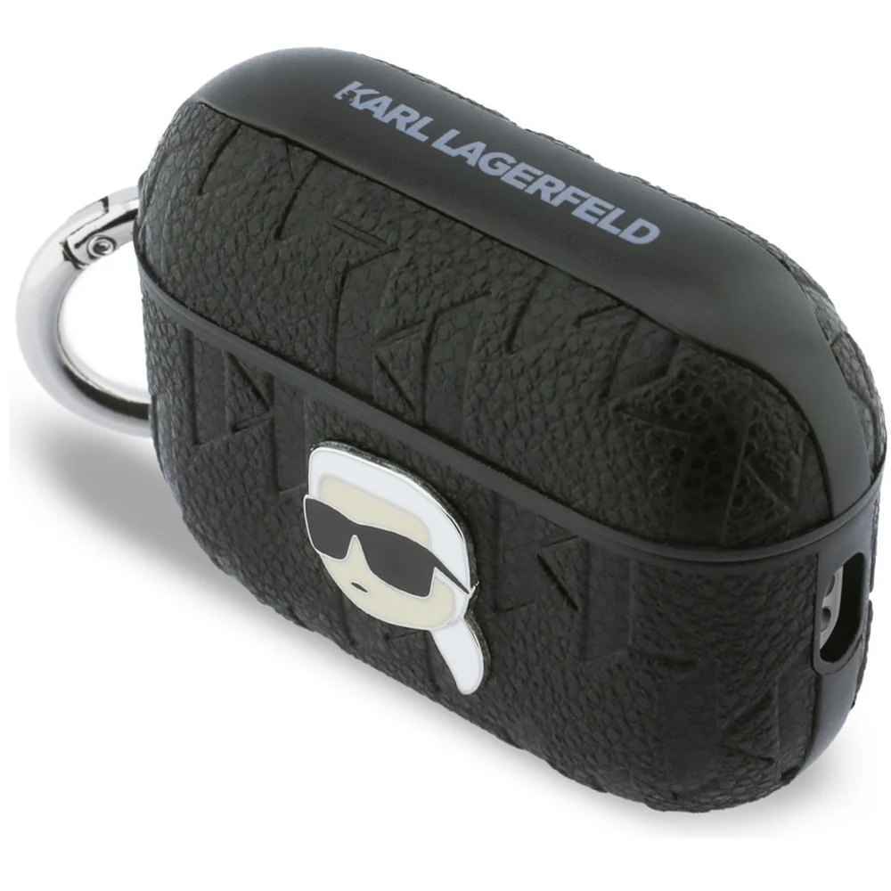 Schutzhülle für AirPods Pro 3, Karl Lagerfeld Monogram Karl Head, Schwarz - Image 3