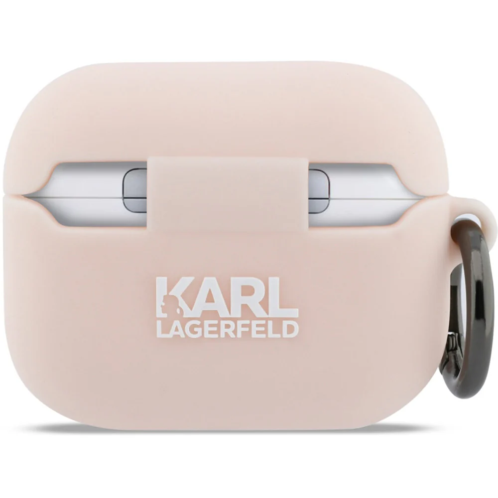 Schutzhülle für AirPods Pro 3, Karl Lagerfeld Silicone Chaupette Head 3D, Rosa - Image 2