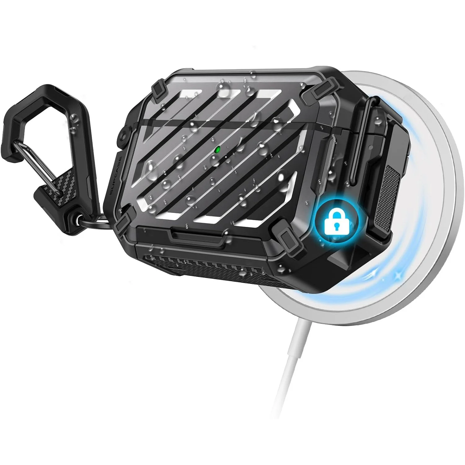 Schutzhülle für AirPods Pro 3, Supcase UB Pro IP68 wasserdicht mit MagSafe, Schwarz - Image 3
