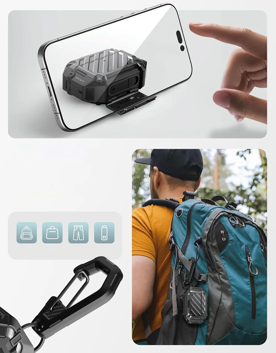 Schutzhülle für AirPods Pro 3, Supcase UB Pro IP68 wasserdicht mit MagSafe, Schwarz - Image 7