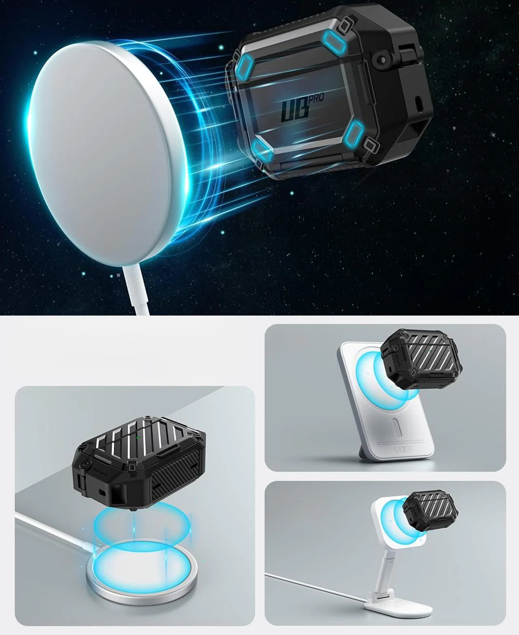 Schutzhülle für AirPods Pro 3, Supcase UB Pro IP68 wasserdicht mit MagSafe, Schwarz - Image 8