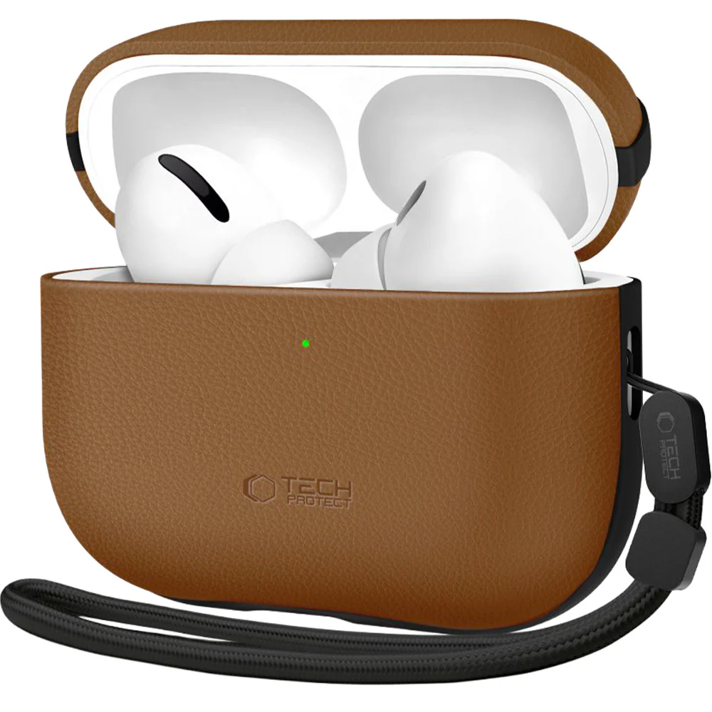 Schutzhülle für AirPods Pro 3, Tech-Protect NaturalFit, Braun