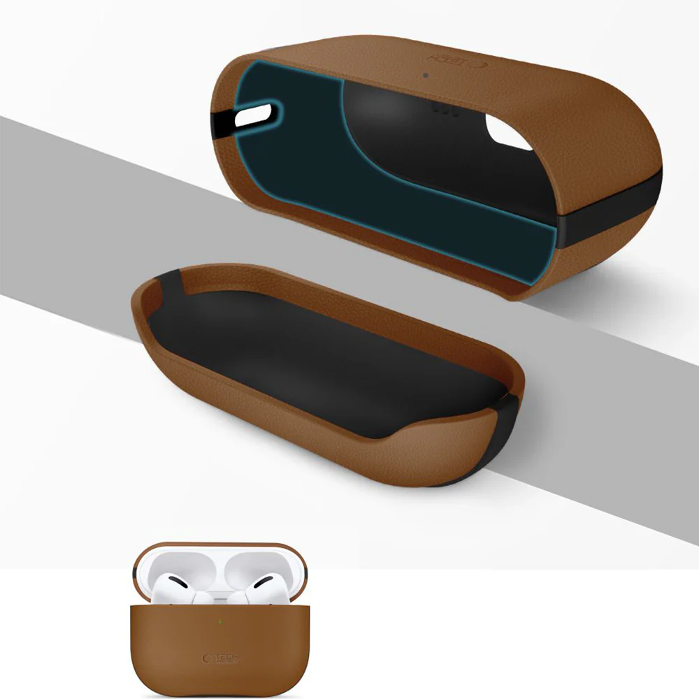 Schutzhülle für AirPods Pro 3, Tech-Protect NaturalFit, Braun - Image 5