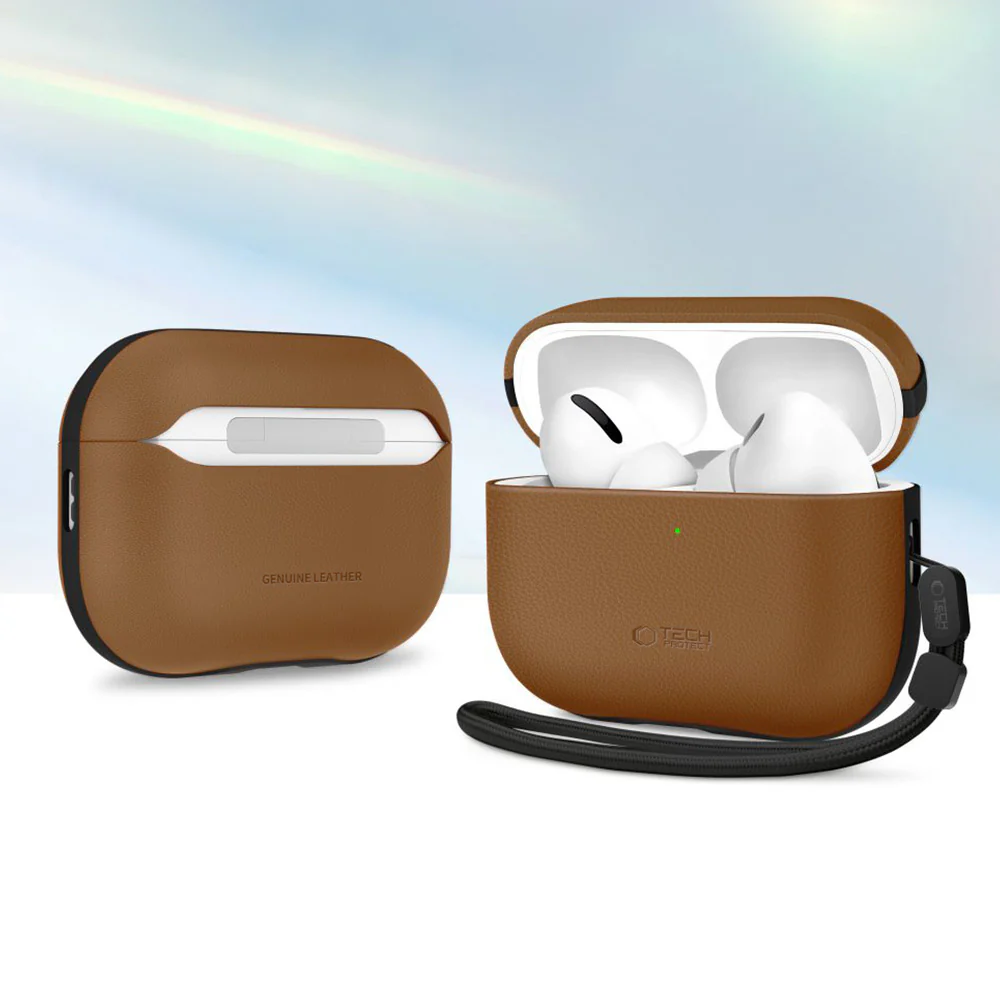 Schutzhülle für AirPods Pro 3, Tech-Protect NaturalFit, Braun - Image 6