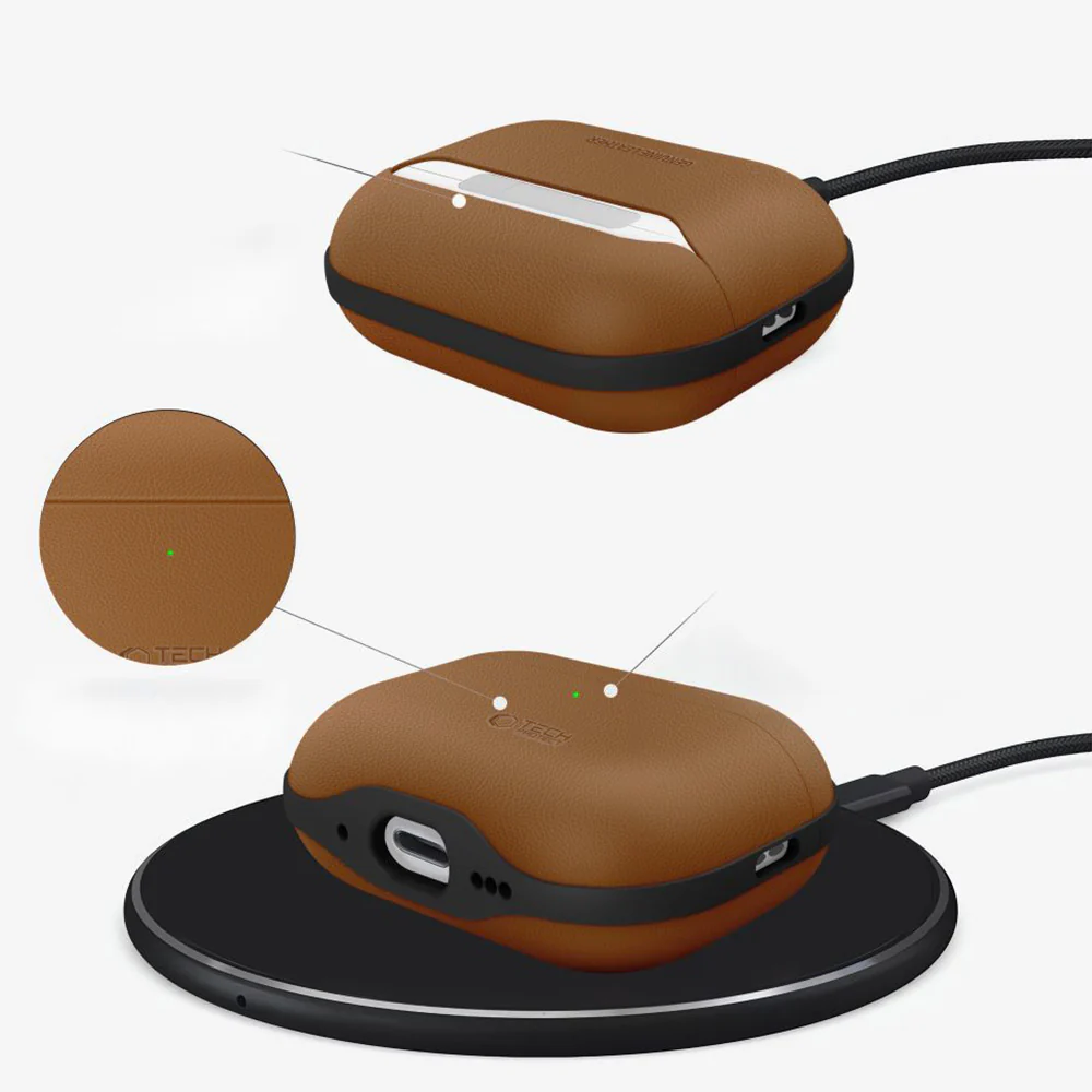 Schutzhülle für AirPods Pro 3, Tech-Protect NaturalFit, Braun - Image 9
