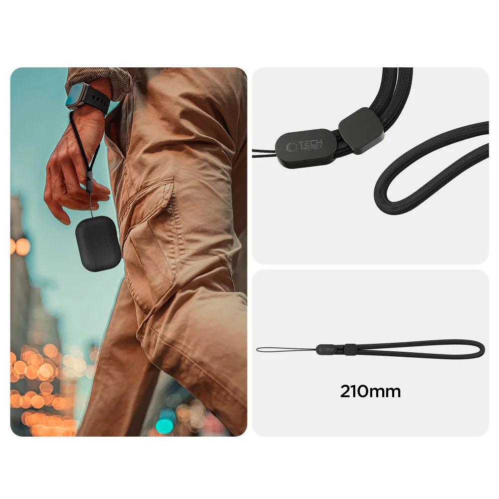 Schutzhülle für AirPods Pro 3, Tech-Protect NaturalFit, Schwarz - Image 8
