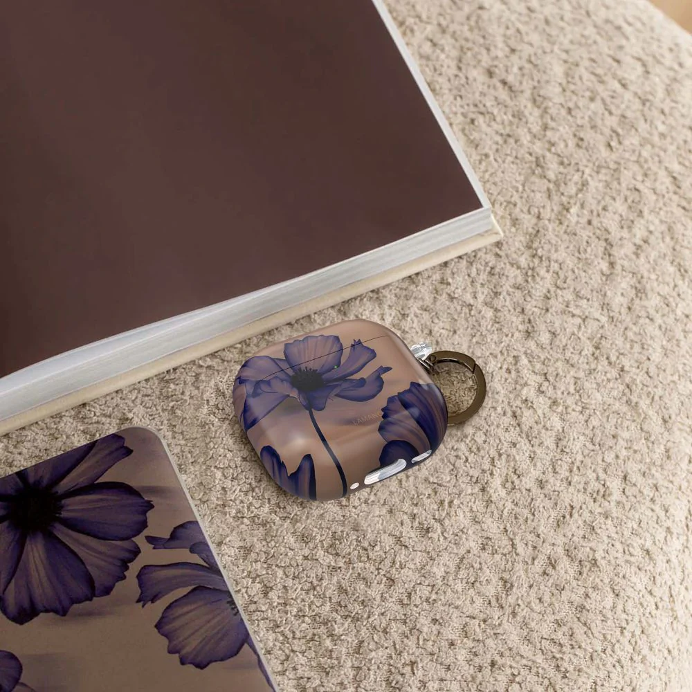 Schutzhülle für Apple AirPods 4, Tech-Protect Lamano, Braun mit Blumen - Image 4