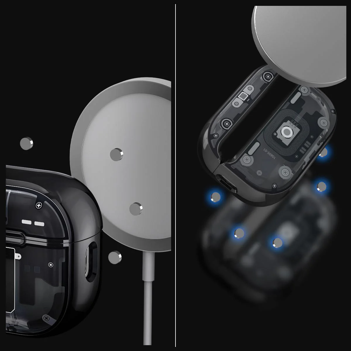 Schutzhülle für Apple AirPods Pro 2, Spigen Ultra Hybrid, Rauchfarben-Grau (Zero One) - Image 16