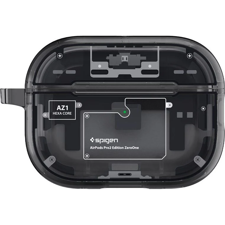 Schutzhülle für Apple AirPods Pro 2, Spigen Ultra Hybrid, Rauchfarben-Grau (Zero One) - Image 4