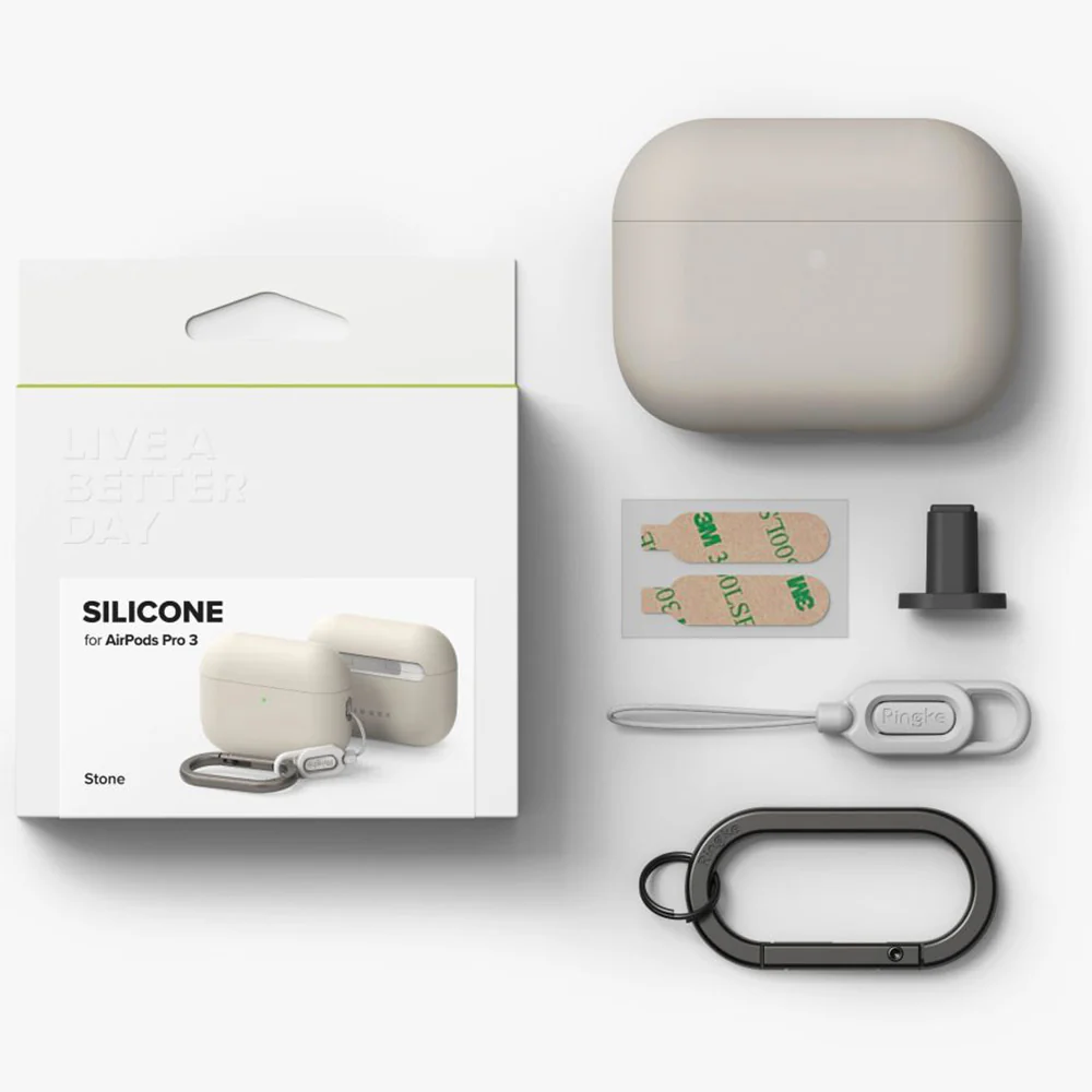 Schutzhülle für Apple AirPods Pro 3, Ringke Silicone, Beige - Image 6