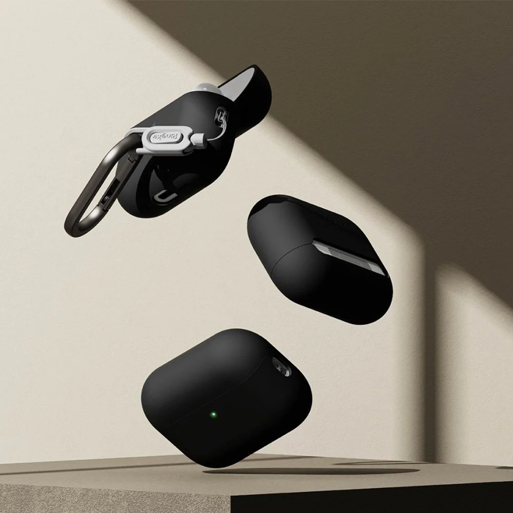 Schutzhülle für Apple AirPods Pro 3, Ringke Silicone, Schwarz - Image 4