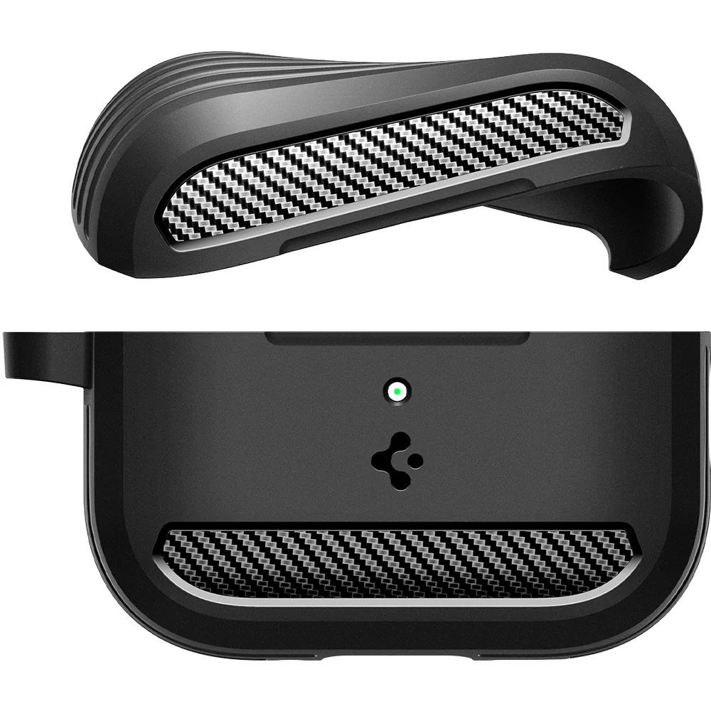 Schutzhülle für Apple AirPods Pro 3, Spigen Rugged Armor, Schwarz - Image 3