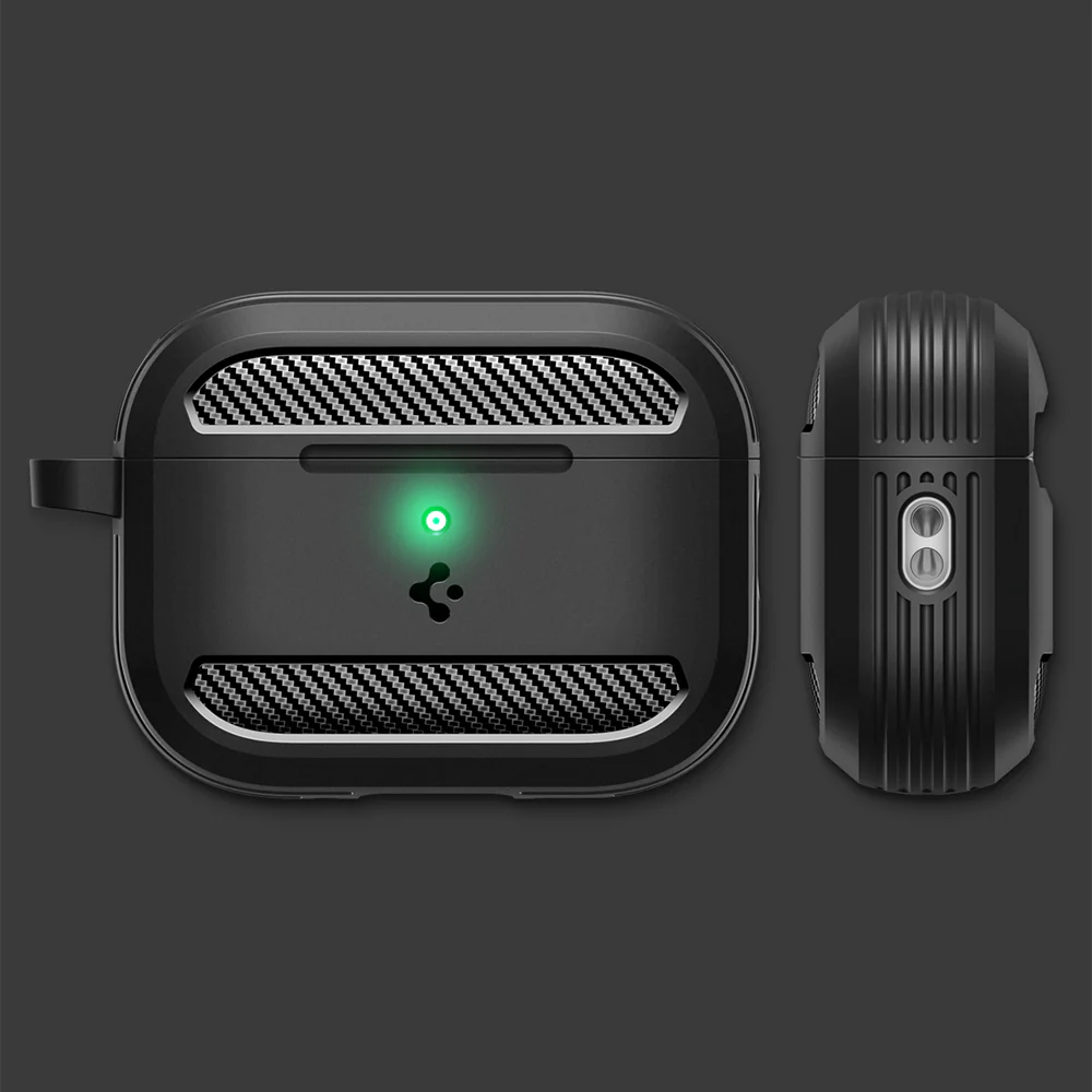 Schutzhülle für Apple AirPods Pro 3, Spigen Rugged Armor, Schwarz - Image 9
