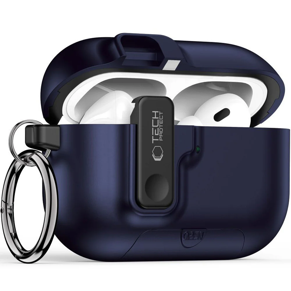 Schutzhülle für Apple AirPods Pro 3, Tech-Protect Slim Hook, Dunkelblau - Image 2