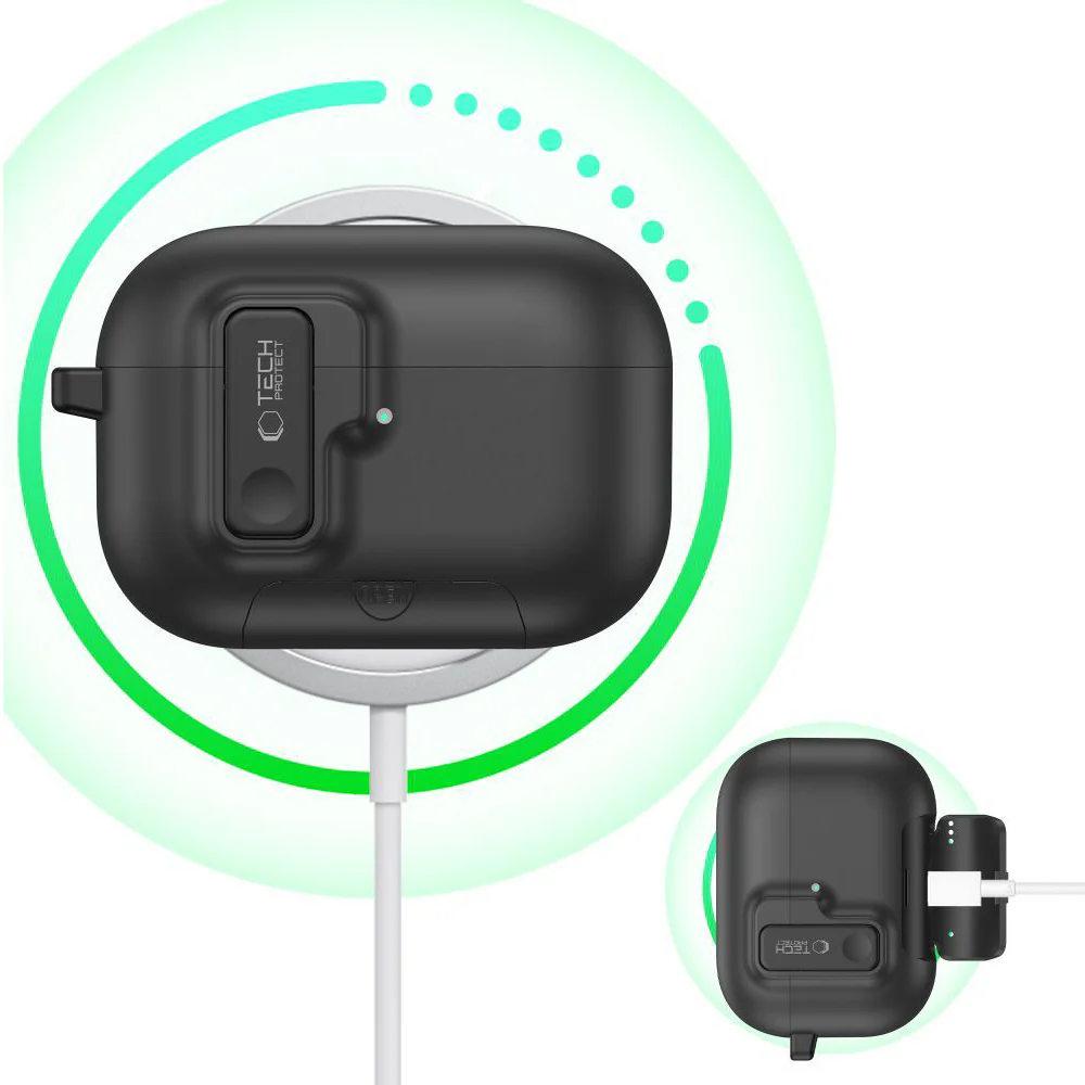 Schutzhülle für Apple AirPods Pro 3, Tech-Protect Slim Hook, Schwarz - Image 6