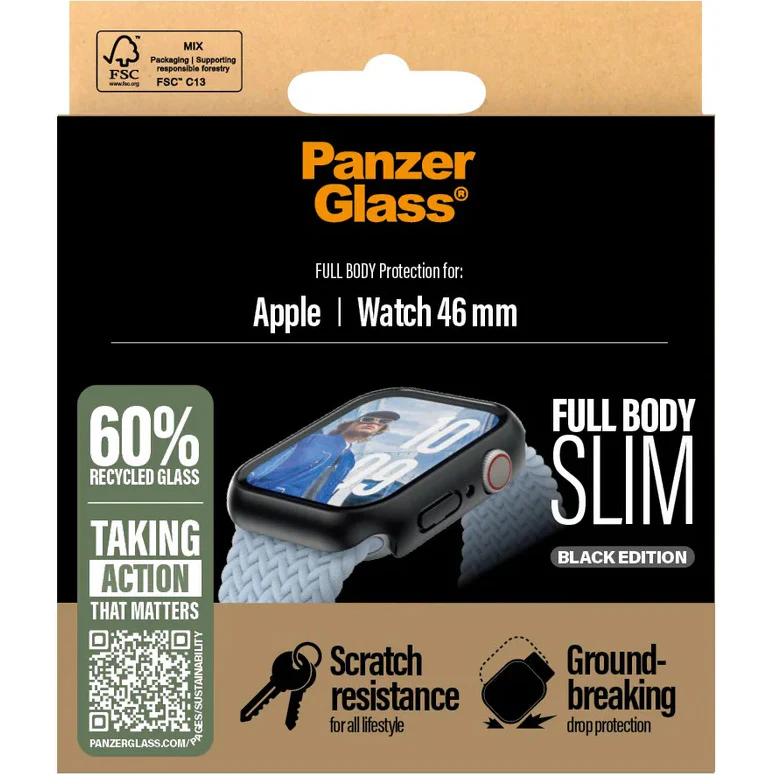 Schutzhülle für Apple Watch 11 / 10 (46 mm), PanzerGlass Snappie Full Body Slim, Schwarz - Image 4