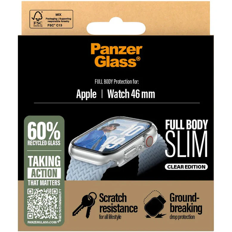 Schutzhülle für Apple Watch 11 / 10 (46 mm), PanzerGlass Snappie Full Body Slim, Transparent - Image 4