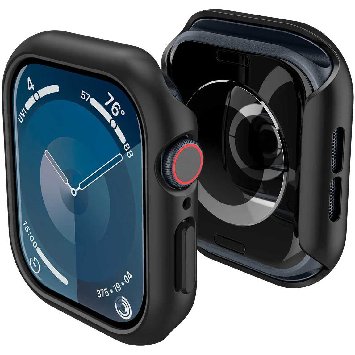 Schutzhülle für Apple Watch 11 / 10 46 mm, Spigen Thin Fit, Schwarz - Image 4