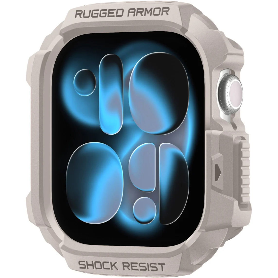 Schutzhülle für Apple Watch 11 / 10 42 mm, Spigen Rugged Armor 2, Beige