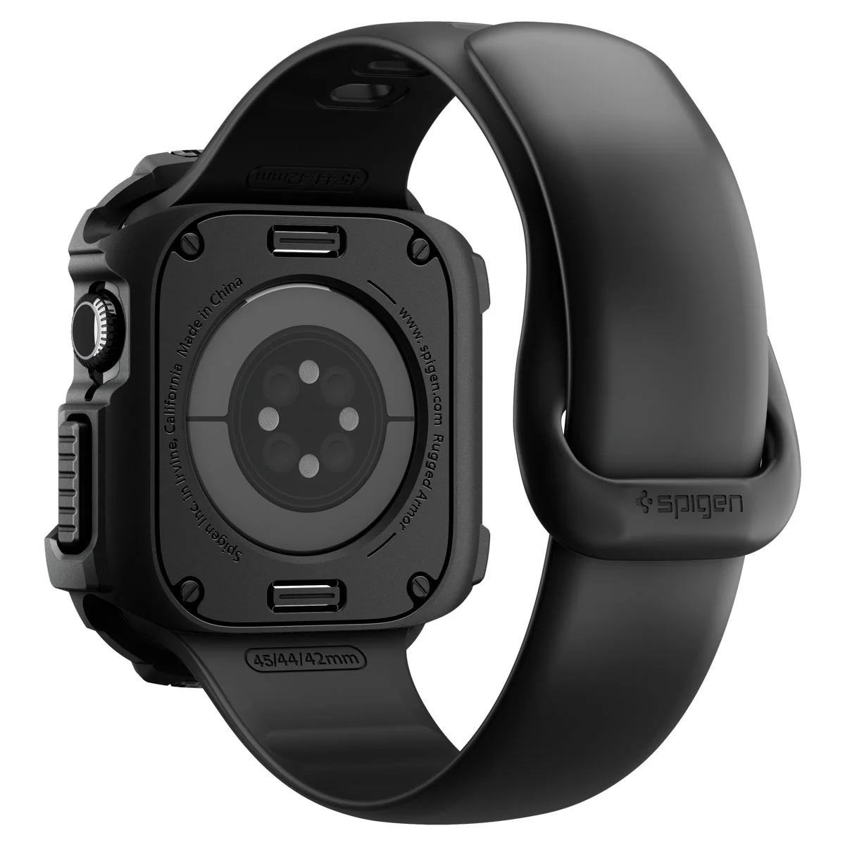 Schutzhülle für Apple Watch 11 / 10 42 mm, Spigen Rugged Armor 2, Schwarz - Image 5
