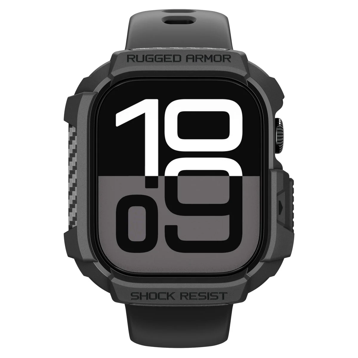Schutzhülle für Apple Watch 11 / 10 46 mm, Spigen Rugged Armor 2, Schwarz - Image 8