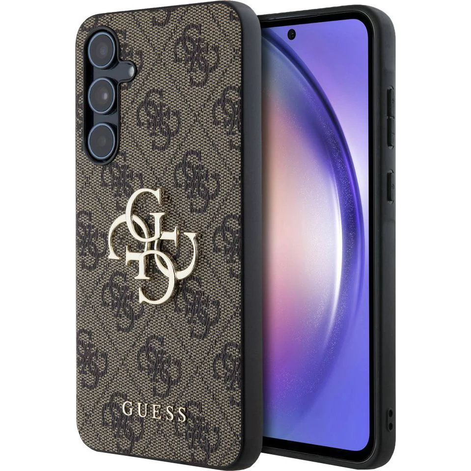 Schutzhülle für Galaxy A55, Guess HardCase 4G Big Metal Logo, Braun