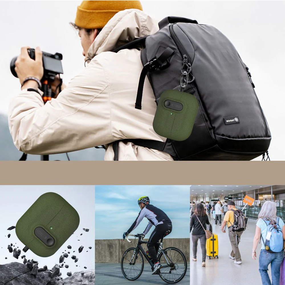 Schutzhülle für Galaxy Buds 3 / 3 FE / 3 Pro, Tech-Protect Slim Hook, Dunkelgrün - Image 9