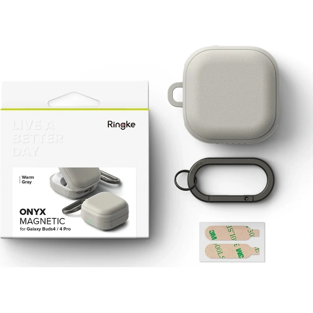 Schutzhülle für Galaxy Buds 4 / 4 Pro, Ringke Onyx Magnetic mit MagSafe, Grau - Image 6