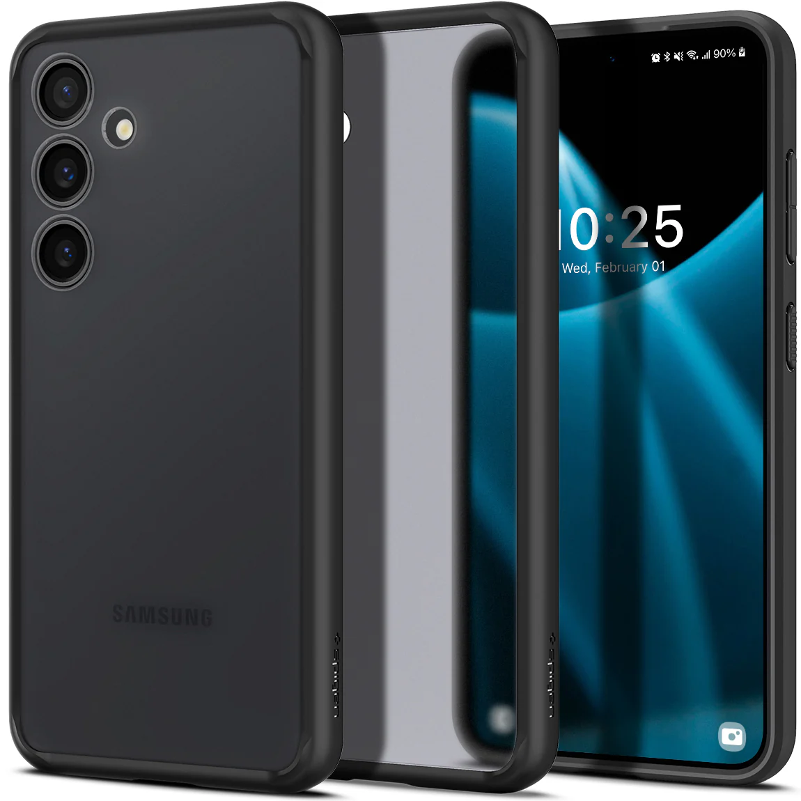 Schutzhülle für Galaxy S24, Spigen Ultra Hybrid, Durchscheinend-Schwarz - Image 17