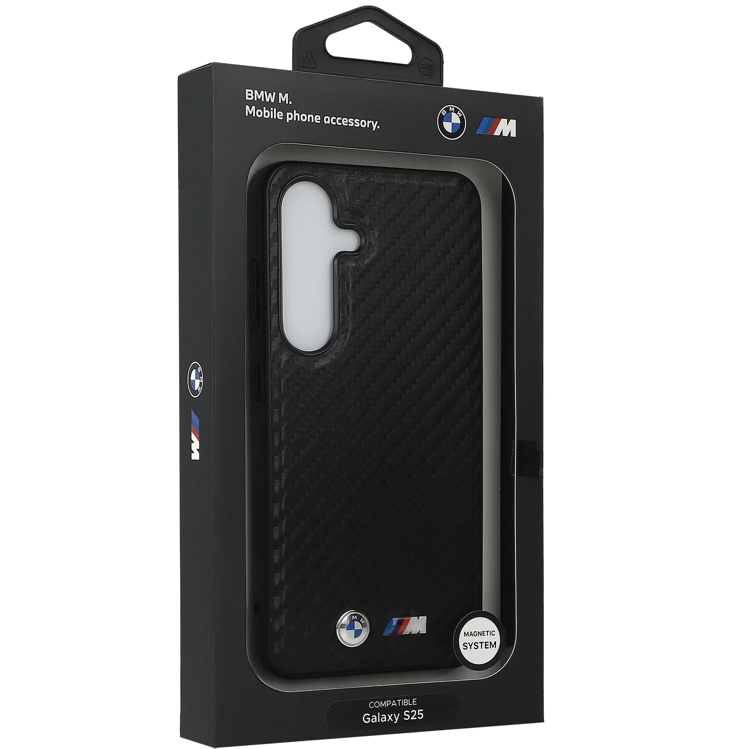 Schutzhülle für Galaxy S25, BMW Leather Carbon Mag, Schwarz - Image 4