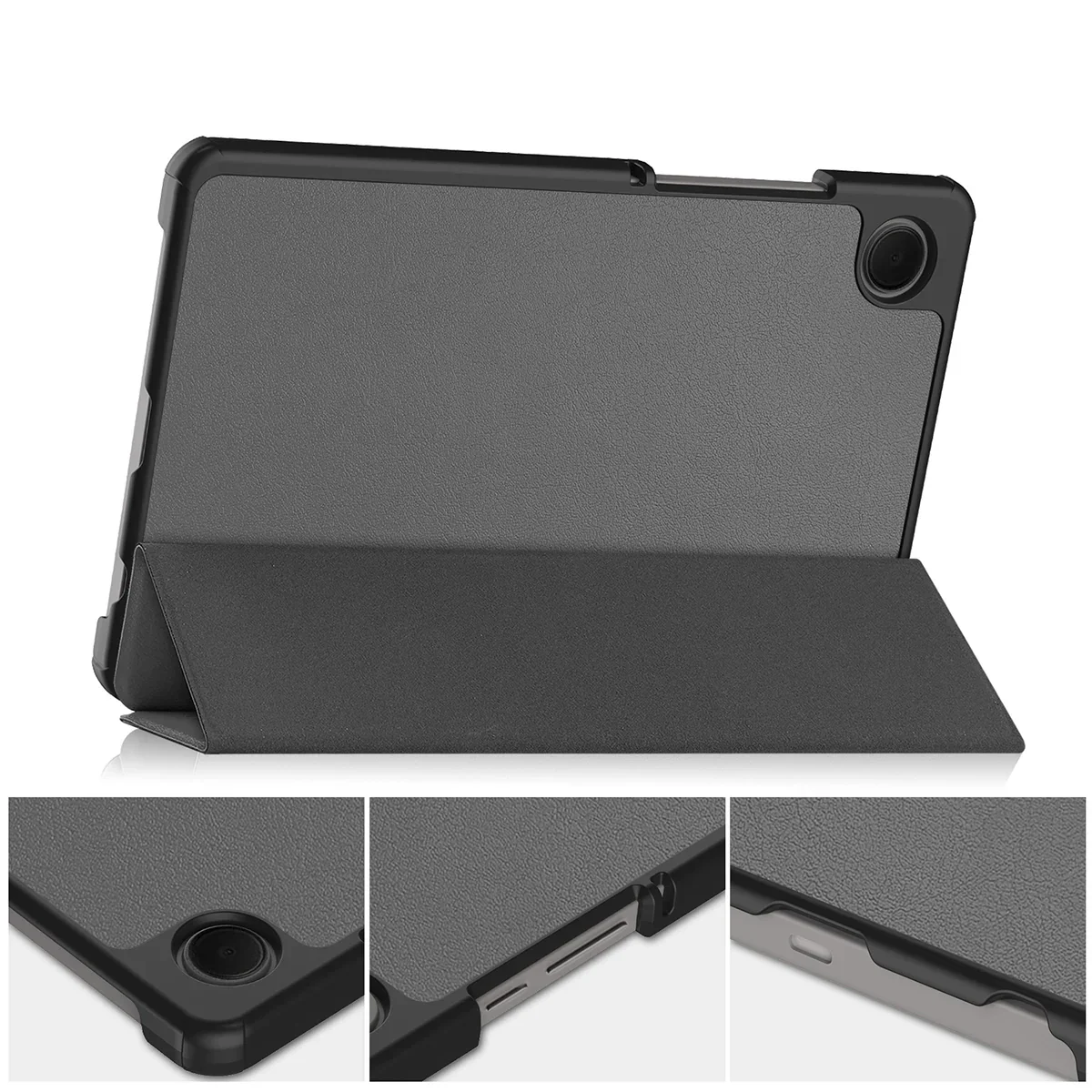 Schutzhülle für Galaxy Tab A11 / A9, Bizon Case Tab Croc, Grau - Image 6