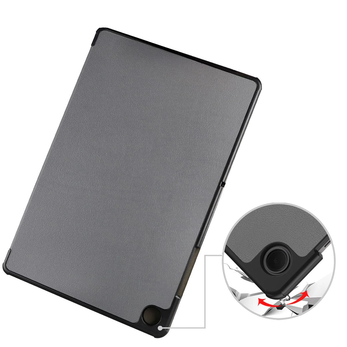 Schutzhülle für Galaxy Tab A11 Plus / A9 Plus, Bizon Case Tab Croc, Grau - Image 3