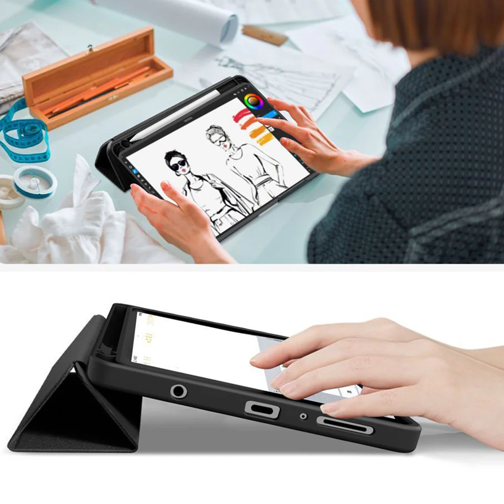 Schutzhülle für Galaxy Tab A11 / Tab A9, Tech-Protect SC Pen Canvas, Schwarz - Image 13