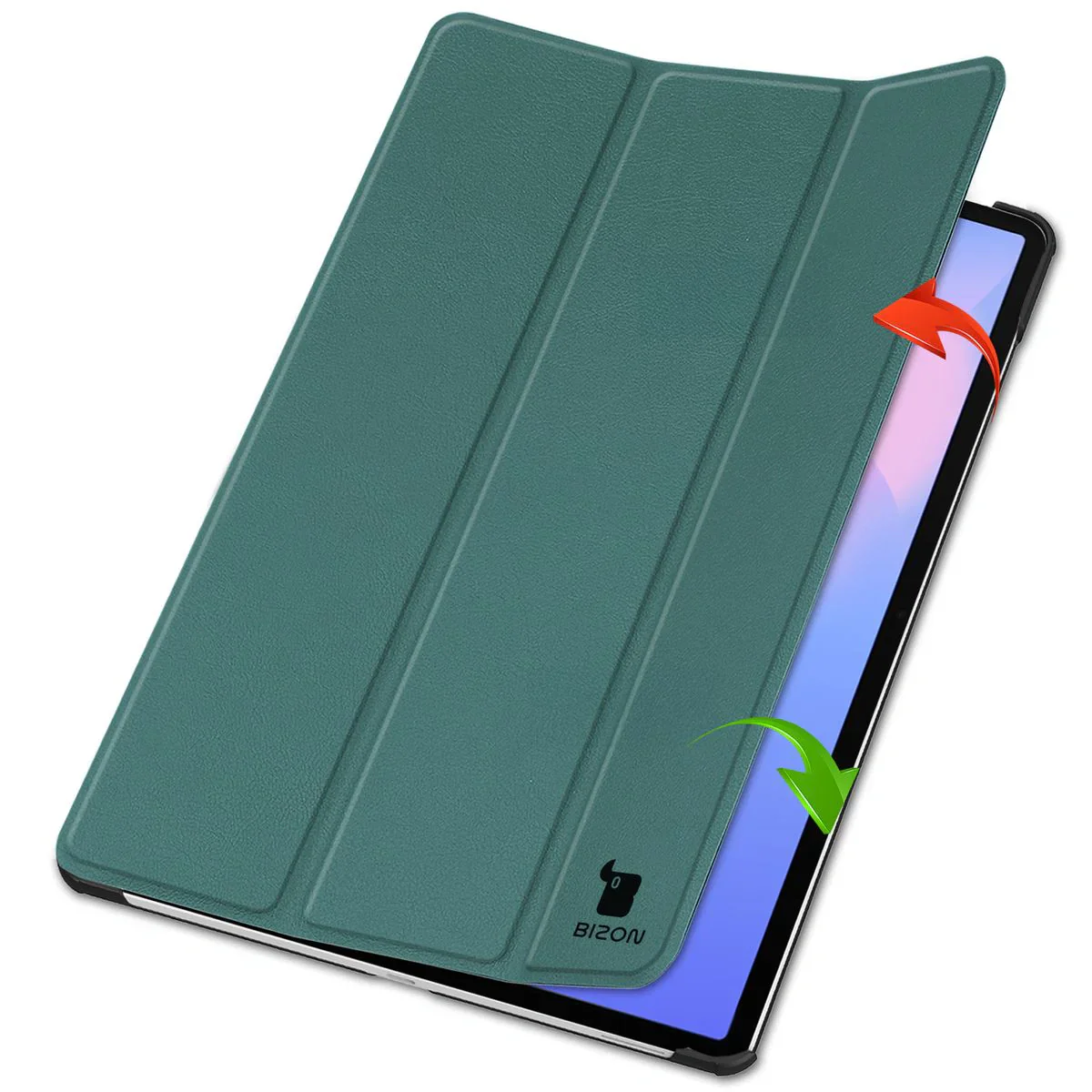 Schutzhülle für Galaxy Tab S10 FE Plus, Bizon Case Tab Croc, Dunkelgrün - Image 6