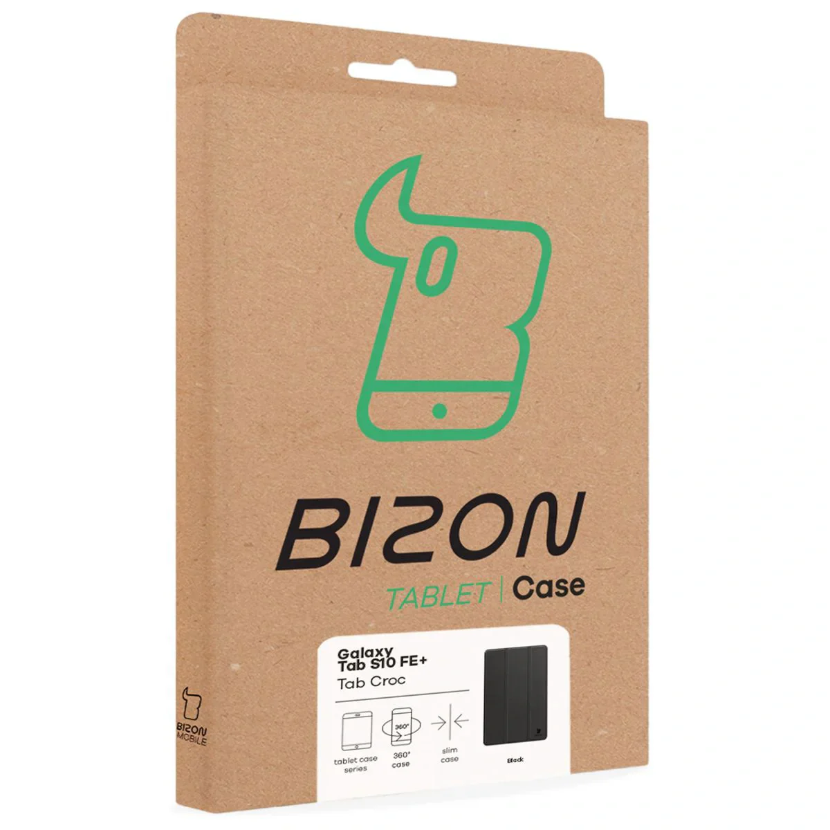 Schutzhülle für Galaxy Tab S10 FE Plus, Bizon Case Tab Croc, Schwarz - Image 8