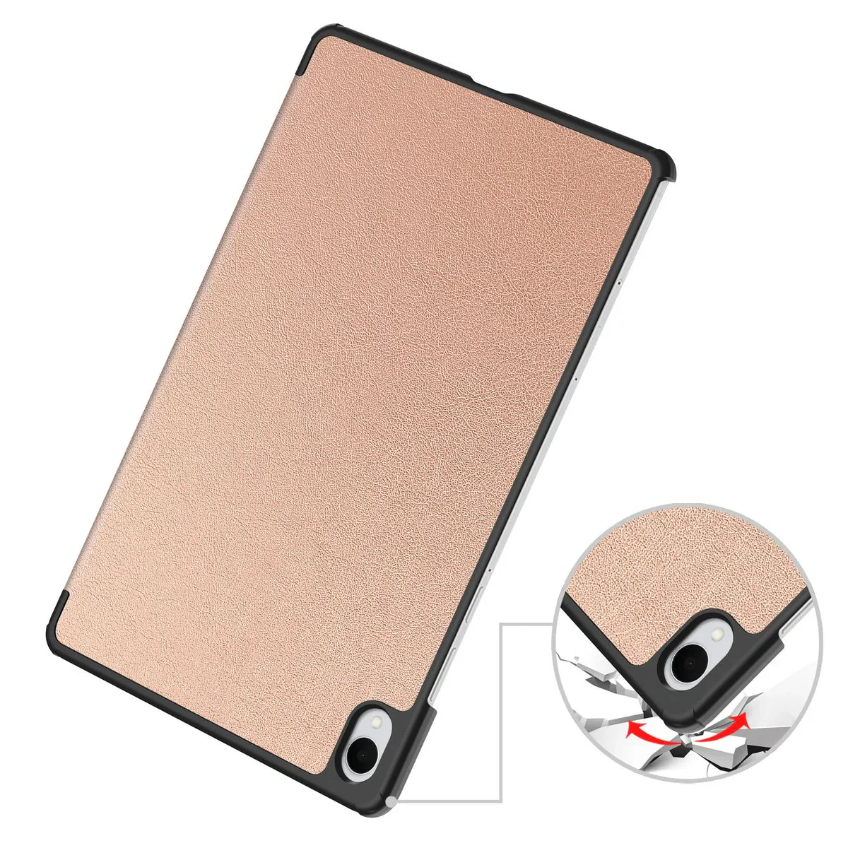 Schutzhülle für Galaxy Tab S11, Bizon Case Tab Croc, Rosegold - Image 3