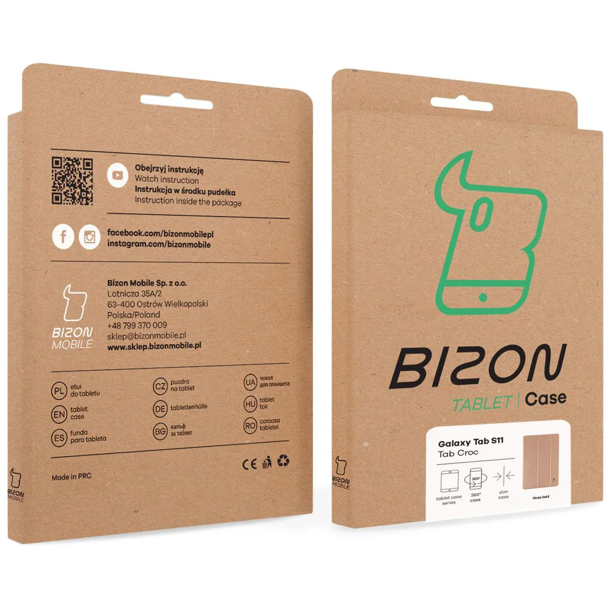Schutzhülle für Galaxy Tab S11, Bizon Case Tab Croc, Rosegold - Image 9