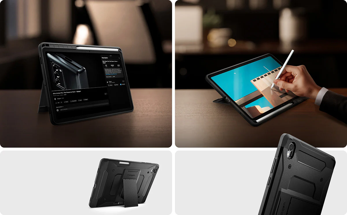 Schutzhülle für Galaxy Tab S11, Spigen Tough Armor Pro, Schwarz - Image 13