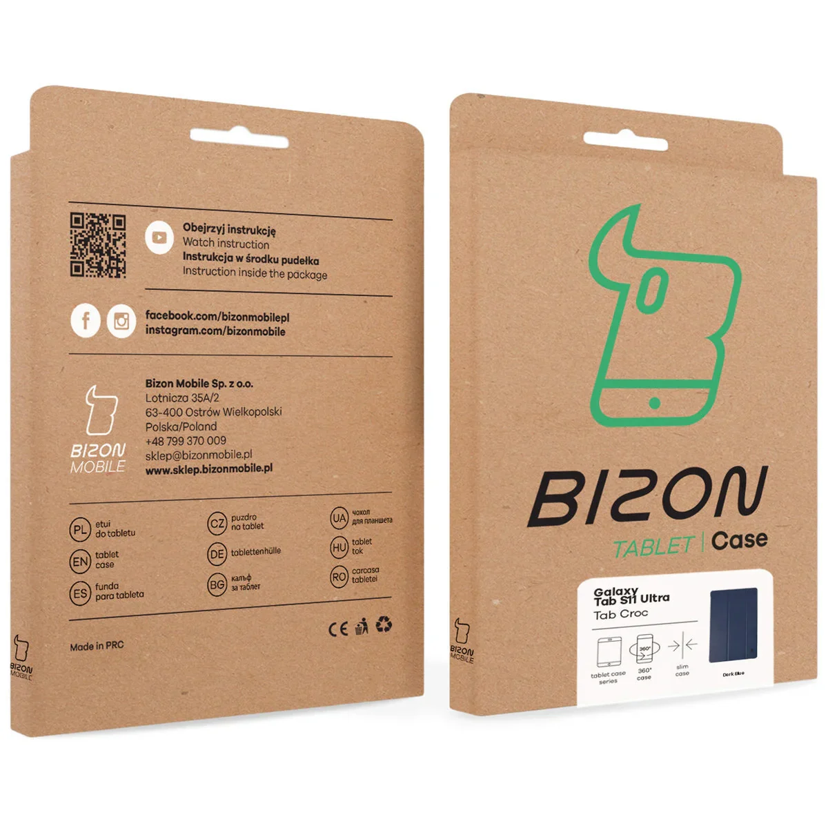 Schutzhülle für Galaxy Tab S11 Ultra, Bizon Case Tab Croc, Dunkelblau - Image 8