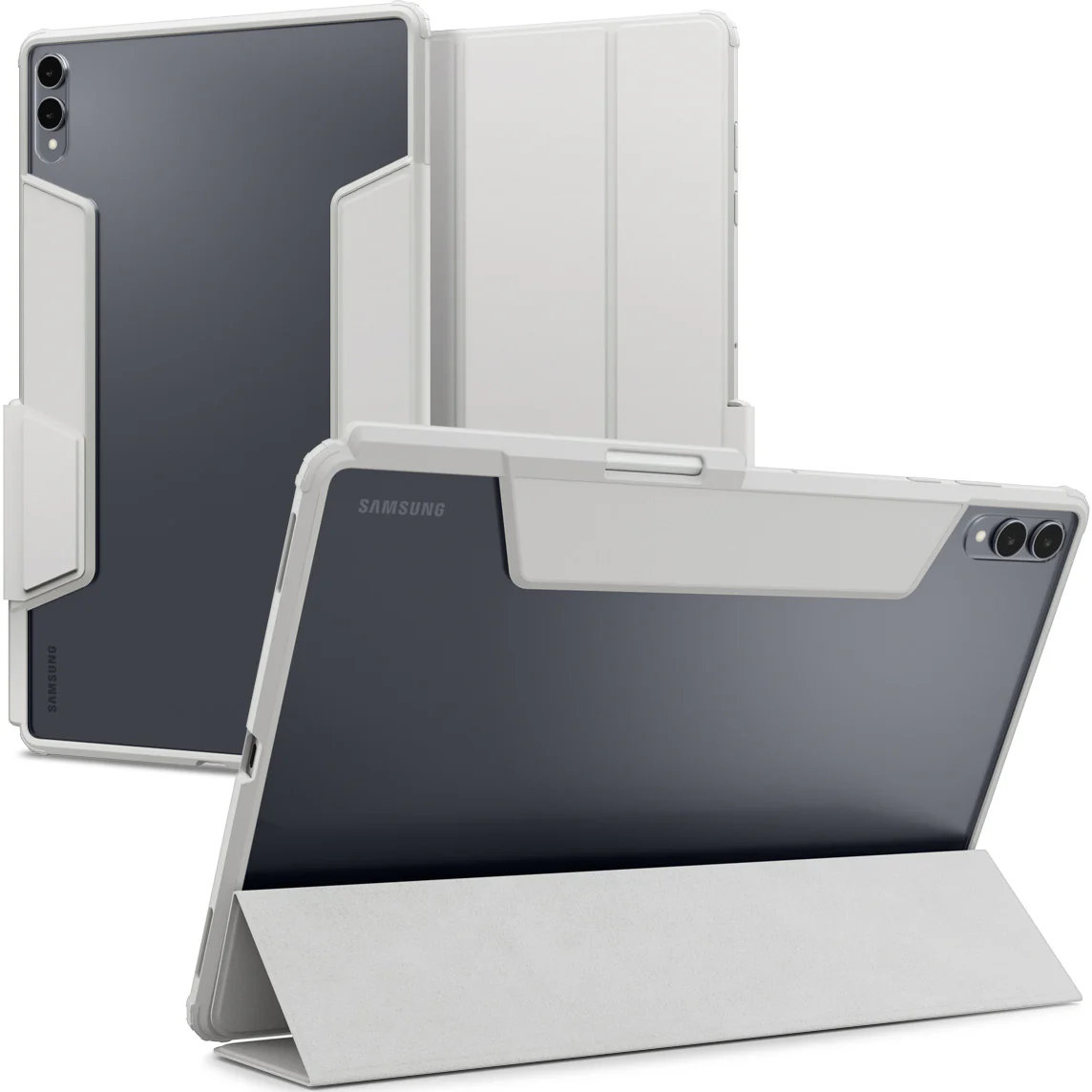 Schutzhülle für Galaxy Tab S11 Ultra, Spigen Ultra Hybrid Pro, Grau-Transparent
