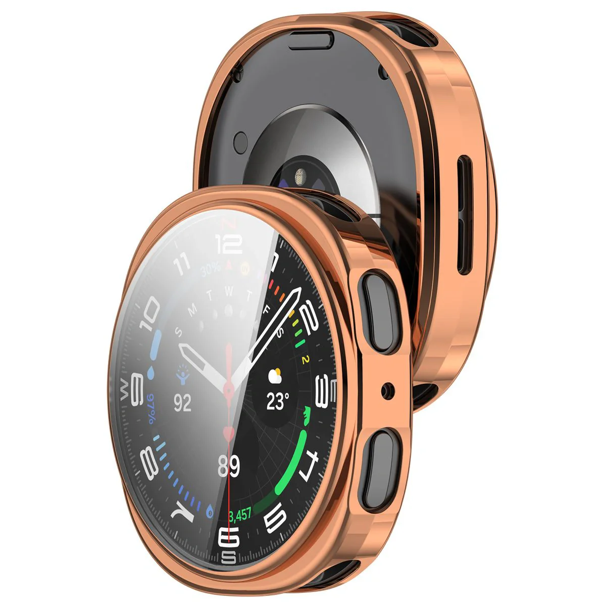 Schutzhülle für Galaxy Watch 8 40 mm, Bizon Case Watch Felipe, Roségold