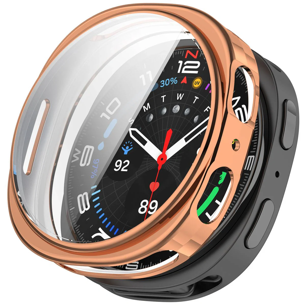 Schutzhülle für Galaxy Watch 8 40 mm, Bizon Case Watch Felipe, Roségold - Image 7