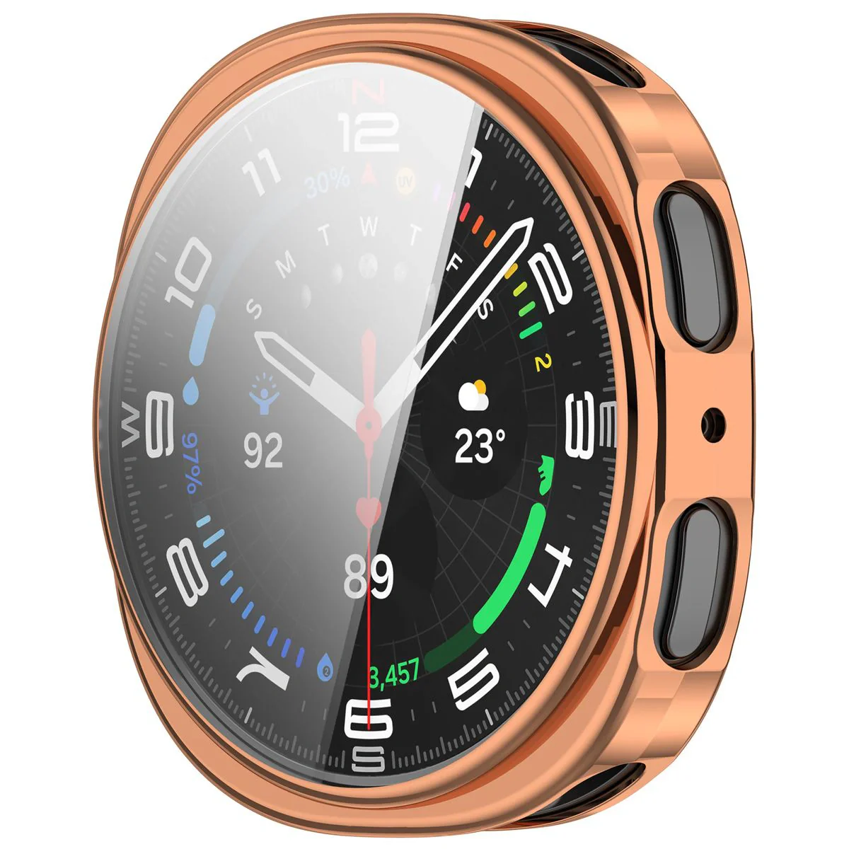 Schutzhülle für Galaxy Watch 8 40 mm, Bizon Case Watch Felipe, Roségold - Image 8