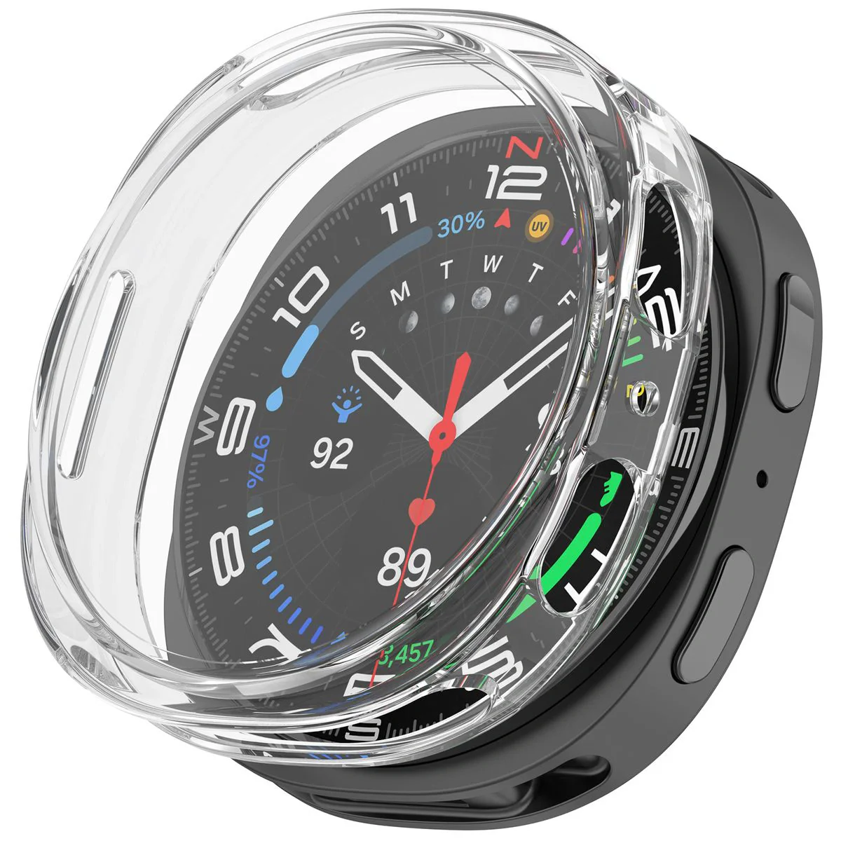 Schutzhülle für Galaxy Watch 8 40 mm, Bizon Case Watch Felipe, Transparent - Image 7