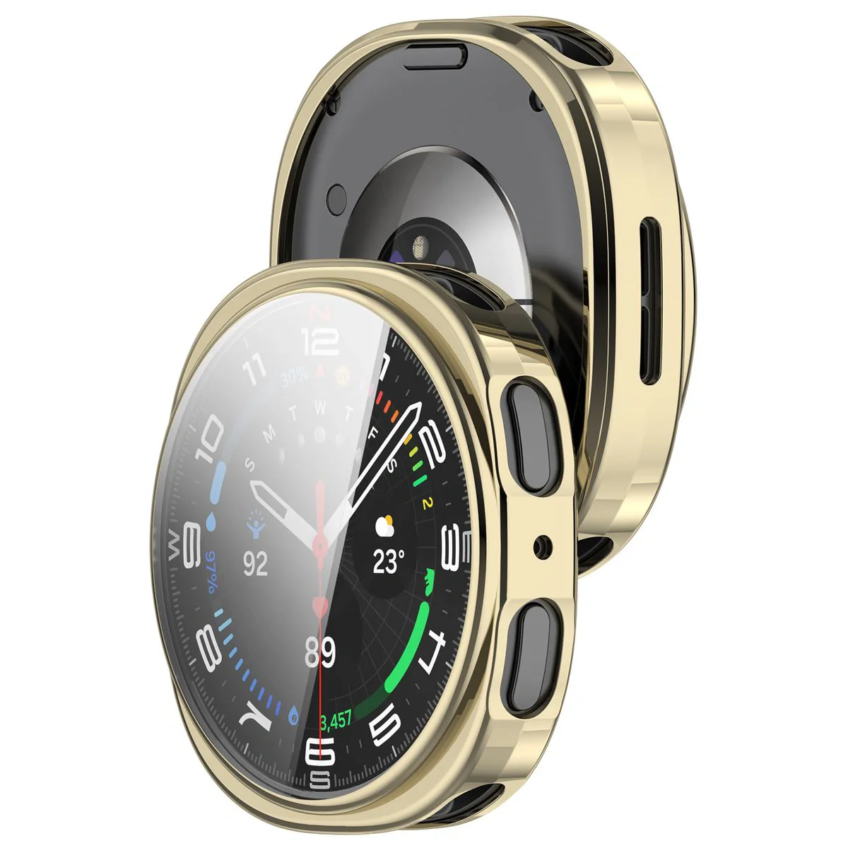 Schutzhülle für Galaxy Watch 8 44 mm, Bizon Case Watch Felipe, Golden