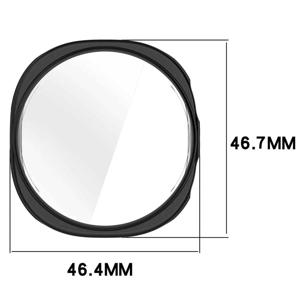 Schutzhülle für Galaxy Watch 8 44 mm, Bizon Case Watch Felipe, Schwarz - Image 2
