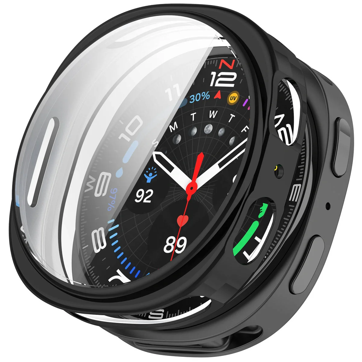 Schutzhülle für Galaxy Watch 8 44 mm, Bizon Case Watch Felipe, Schwarz - Image 7