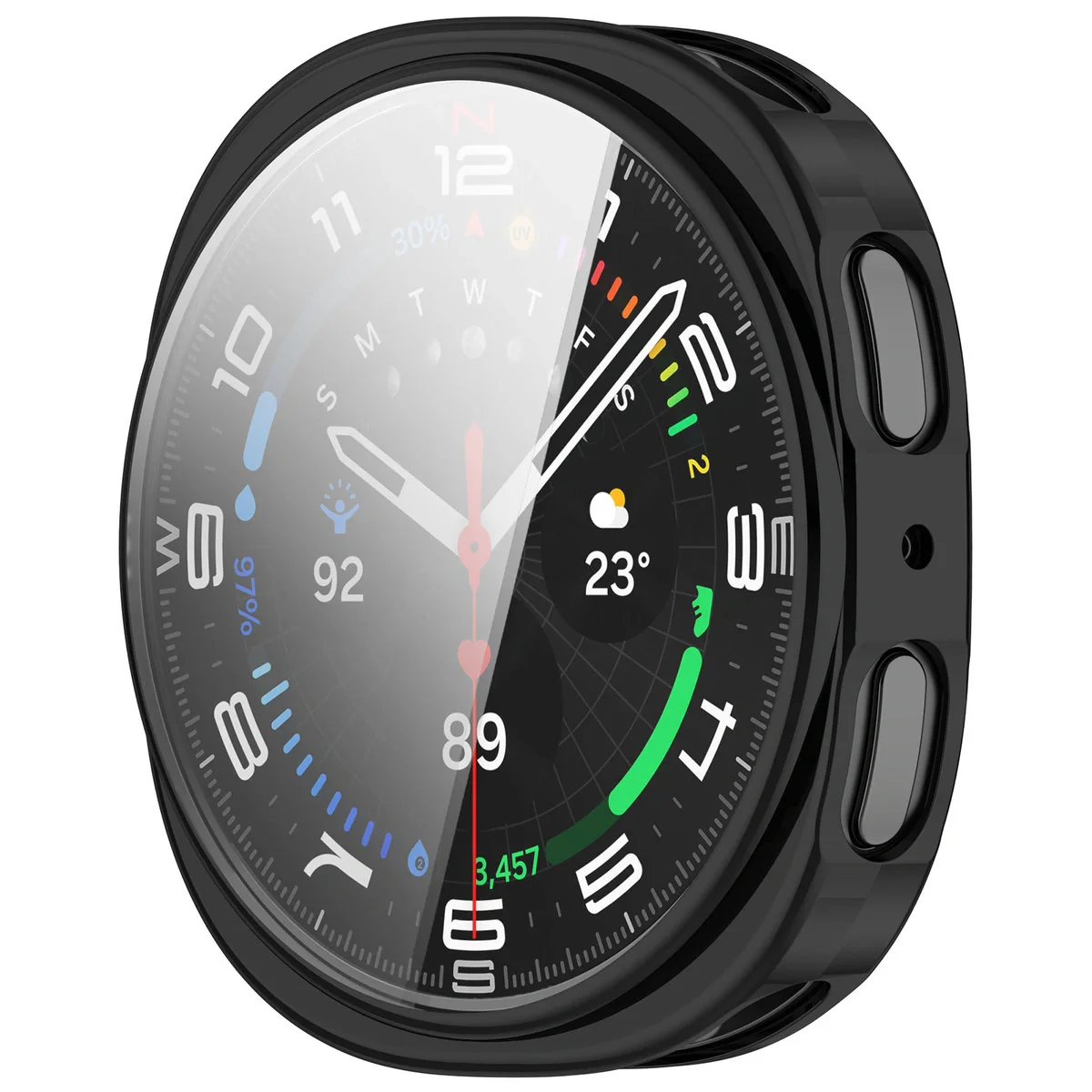 Schutzhülle für Galaxy Watch 8 44 mm, Bizon Case Watch Felipe, Schwarz - Image 8