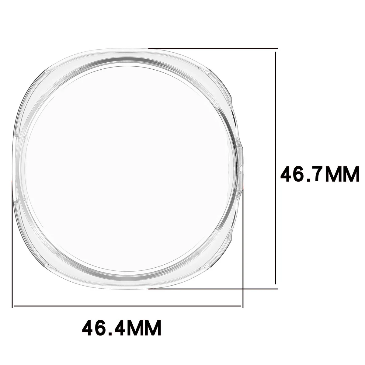 Schutzhülle für Galaxy Watch 8 44 mm, Bizon Case Watch Felipe, Transparent - Image 2