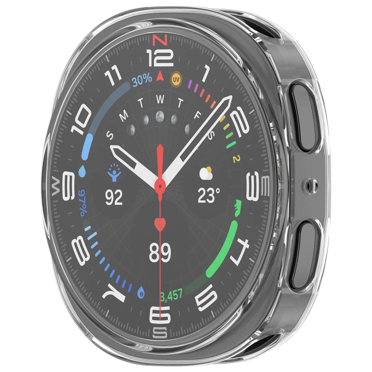 Schutzhülle für Galaxy Watch 8 44 mm, Bizon Case Watch Felipe, Transparent - Image 8